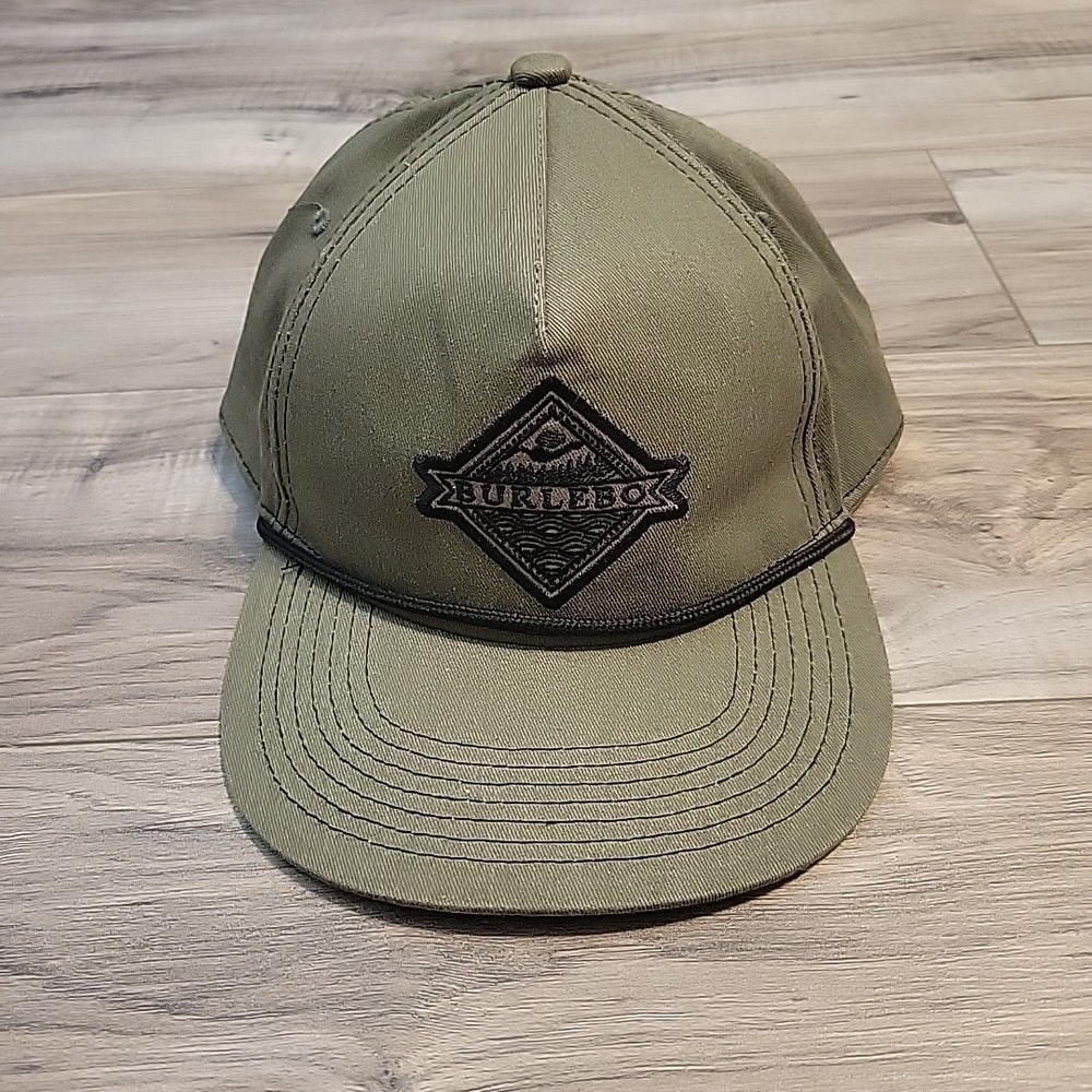 Burlebo Signature Logo Rope Snapback Hat Cap - Dark Moss Green One Size Snapback
